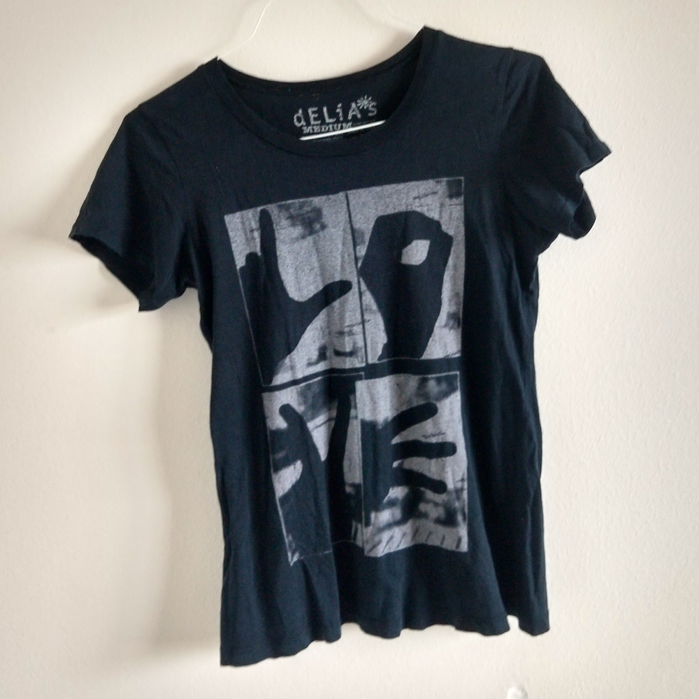 Dolls kill black graphic tee